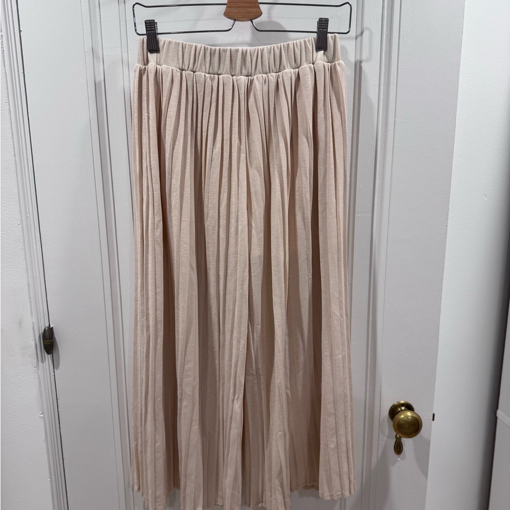 Pink Lily Cream Wide Leg Pants